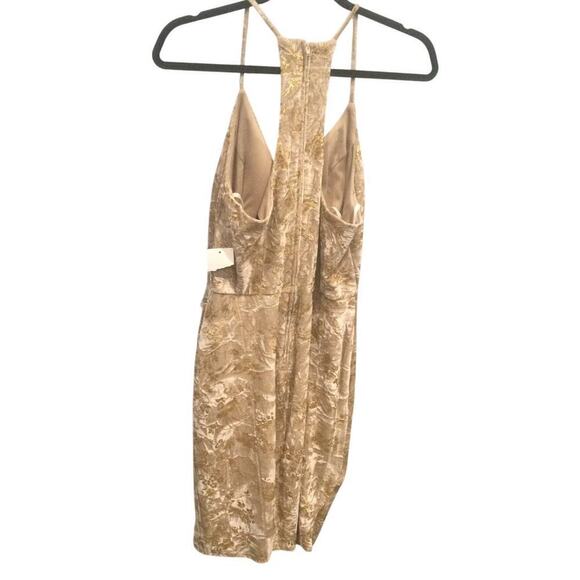 Vintage B.Darlin Womens Velvet Fairy Mini Dress Size 9 10 Cocktail Gold NEW Y2K - Picture 4 of 15